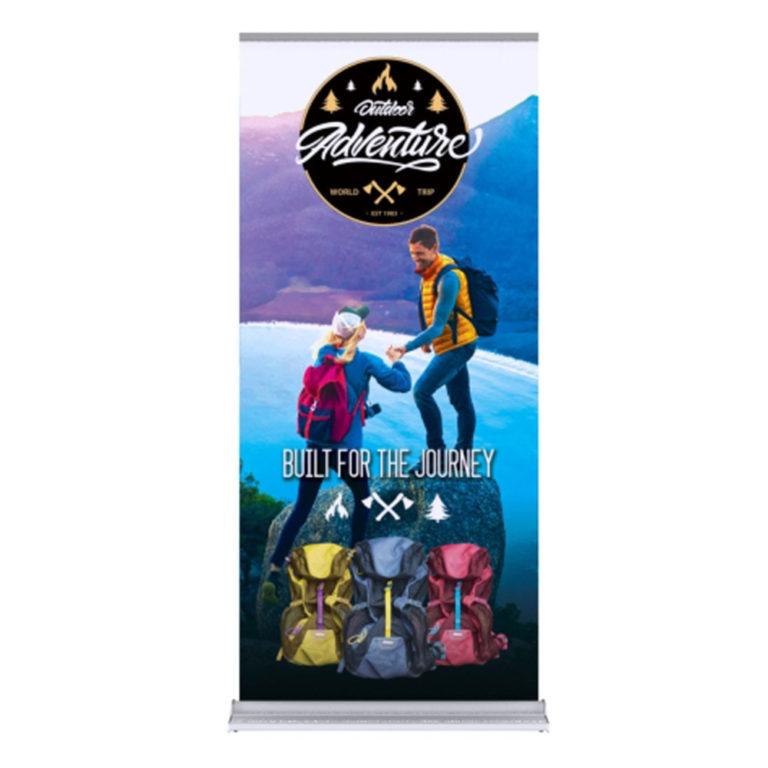 36x80in Premium Retractable Banner with Hardware
